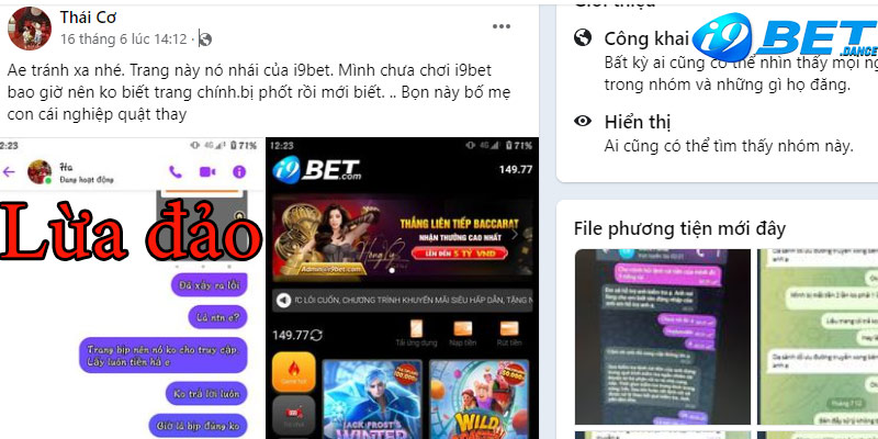 I9BET lừa đảo nạp tiền